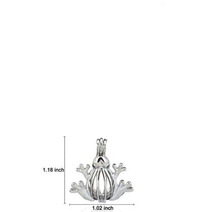 10Pcs Frog Pearl Cage Locket Aromatherapy Essential Oil Diffuser Necklace DIY