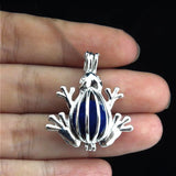 10Pcs Frog Pearl Cage Locket Aromatherapy Essential Oil Diffuser Necklace DIY