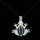 10Pcs Frog Pearl Cage Locket Aromatherapy Essential Oil Diffuser Necklace DIY