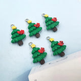 10Pcs Christmas Star Bowknot Tree Charms for DIY Jewelry Making