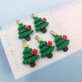 10Pcs Christmas Star Bowknot Tree Charms for DIY Jewelry Making