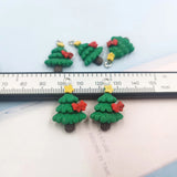 10Pcs Christmas Star Bowknot Tree Charms for DIY Jewelry Making