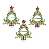 10Pcs Christmas Tree Buckles Rhinestone Decoration DIY Clothing Accessory