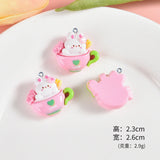 10Pcs Flower Bows Resin Charms For DIY Jewelry Making