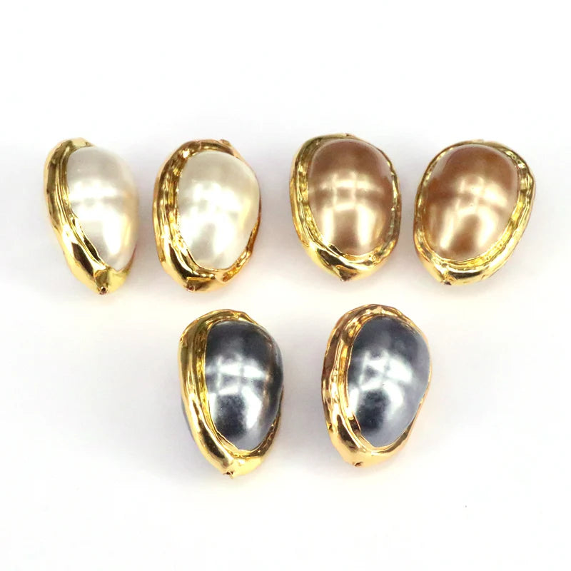 10Pcs Shell Pearl Drop Beads Spacer for DIY Jewelry Making