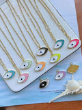 10Pcs Eye Enamel Pendant Charm Pendants Jewelry Making Supplies