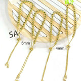 10Pcs Adjustable Gold Bead Bracelet Women Jewelry
