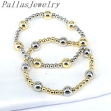 10Pcs Silver Plated Ball Beads Bracelet Vintage Charm Bracelets Men Women