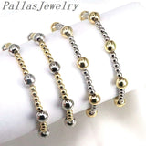 10Pcs Silver Plated Ball Beads Bracelet Vintage Charm Bracelets Men Women