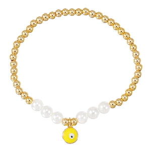 10Pcs Pearls Statement Bracelet Bead Adjustable Chain Bangle Jewelry Gift