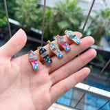 10Pcs Plated Slipper Pendant, Micro Pave CZ Slipper Charms
