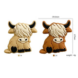 10Pcs Highland Cow Silicone Beads for DIY Jewelry Making