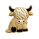 10Pcs Highland Cow Silicone Beads for DIY Jewelry Making