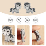10Pcs Mini Horse Silicone Beads DIY Necklace Accessories Baby Molar Toys