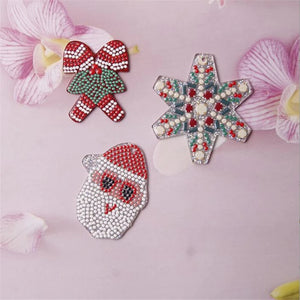 10Pcs Santa Claus Charm Connectors for DIY Jewelry Christmas Decoration