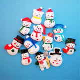 10Pcs Resin Snowman Ornament Charm Connectors Christmas Tree Decoration
