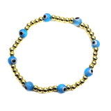 10Pcs Copper Beaded Bracelet Eye Beads Jewelry