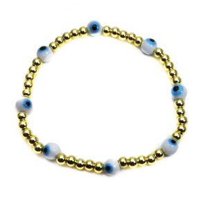 10Pcs Copper Beaded Bracelet Eye Beads Jewelry