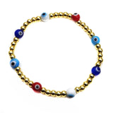 10Pcs Copper Beaded Bracelet Eye Beads Jewelry