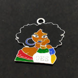 10Pcs OES Girl Masonic Pendant for Jewelry Making