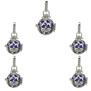 10Pcs Heart Pearl Cage Aromatherapy Diffuser Charm Pendant Bulk