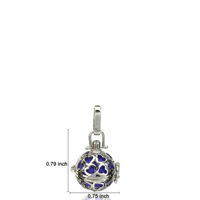 10Pcs Heart Pearl Cage Aromatherapy Diffuser Charm Pendant Bulk