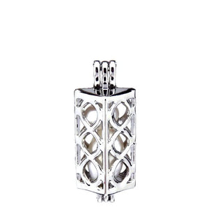 10Pcs Infinite 8 Pearl Cage Locket Aromatherapy Diffuser Pendant Necklace