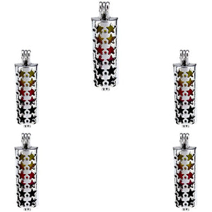 10Pcs Star Pearl Cage Locket Aromatherapy Diffuser Pendant Necklace Charm