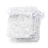 10Pcs Silver Snowflake Organza Bags Christmas Wedding Party DIY Charm