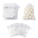 10Pcs Silver Snowflake Organza Bags Christmas Wedding Party DIY Charm