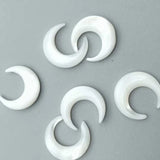 10Pcs/Pack 12mm Moon Shell Beads Natural Of Pearl For Diy Jewelry Making