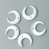 10Pcs/Pack 12mm Moon Shell Beads Natural Of Pearl For Diy Jewelry Making