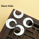 10Pcs/Pack 12mm Moon Shell Beads Natural Of Pearl For Diy Jewelry Making
