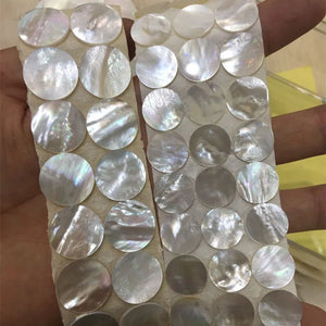 10Pcs 15/18MM Natural Pearl Shell Beads For Making DIY Earrings Necklace