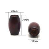 10Pcs Jujube Red Oval Wooden Beads 20*30mm DIY Jewelry Acc
