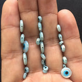 10Pcs Evil Eye Natural Pearl Beads DIY Bracelet Necklace Making
