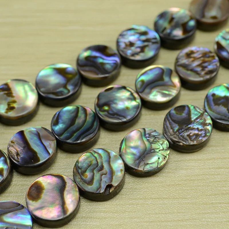 10Pcs/Pack 6-18mm Peacock Abalone Pearl Shell Beads for Jewelry Making