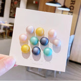 10Pcs Mini Enamel Pearl Neckline Lapel Pins Rhinestone Brooch Jewelry Sets