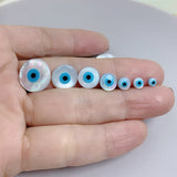 10Pcs/Pack Evil Eye Shell Beads for DIY Jewelry Making 4/5/6/8/10/12/15mm
