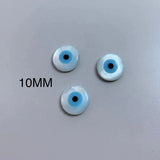 10Pcs/Pack Evil Eye Shell Beads for DIY Jewelry Making 4/5/6/8/10/12/15mm