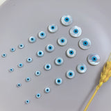 10Pcs/Pack Evil Eye Shell Beads for DIY Jewelry Making 4/5/6/8/10/12/15mm
