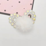 10Pcs Rhinestone Mouse Ears with Mink Fur Patches DIY Accessories