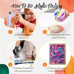 10Pcs Split Cups Silicone Paint Pour Cup For Paint Pouring