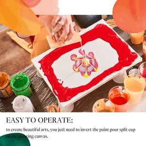 10Pcs Paint Pour Cup 2-5 Channels Split Cups Silicone Paint Pouring Cup