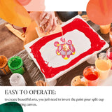 10Pcs Paint Pour Cup 2-5 Channels Split Cups Silicone Paint Pouring Cup