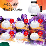 10Pcs Paint Pour Cup 2-5 Channels Split Cups 5-10 Flower Pour Cup