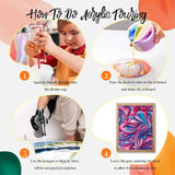10Pcs Split Cups Silicone Paint Pour Cup, 2-5 Channels, Resin Mixing Cup