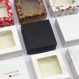 10Pcs 7.5x7.5x3cm Paper Box Christmas Wedding Favors Candy Wrapping Supplies