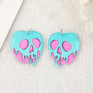 10Pcs Pastel Goth Snake Cat Skull Charms Acrylic Pendant For DIY Making