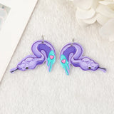 10Pcs Pastel Goth Snake Cat Skull Charms Acrylic Pendant For DIY Making
